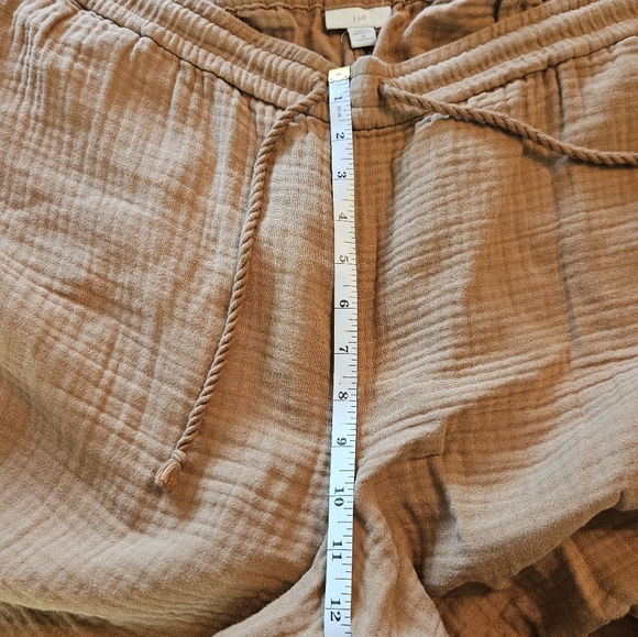 J.Jill Plus Ultrasoft-Gauze Cotton Tie-waist Cropped Pants In Vicuna Brown Sz 3X - Picture 9 of 14